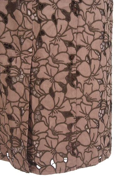 PROPORTION BODY DRESSING（プロポーションボディ ドレッシング）の古着「花刺繍スウェードロングスカート（ロングスカート・マキシスカート）」大画像５へ