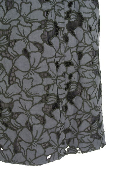 PROPORTION BODY DRESSING（プロポーションボディ ドレッシング）の古着「花刺繍スウェードロングスカート（ロングスカート・マキシスカート）」大画像５へ