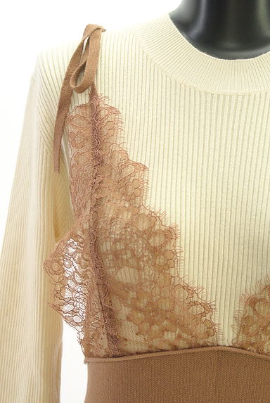 PROPORTION BODY DRESSING（プロポーションボディ ドレッシング）の古着「ドッキングニットキャミワンピース（ワンピース・チュニック）」大画像４へ