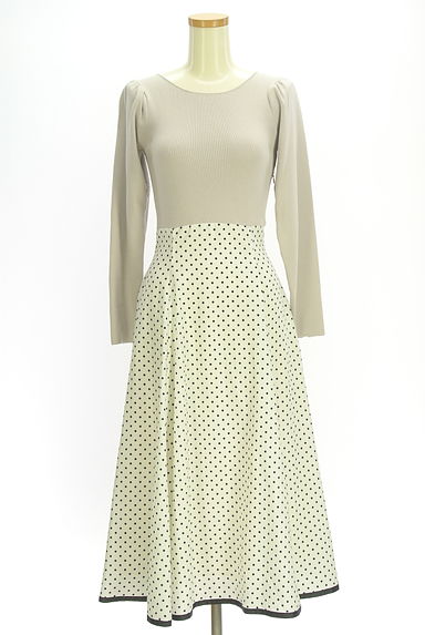 PROPORTION BODY DRESSING（プロポーションボディ ドレッシング）の古着「異素材切替ロングワンピース（ワンピース・チュニック）」大画像１へ
