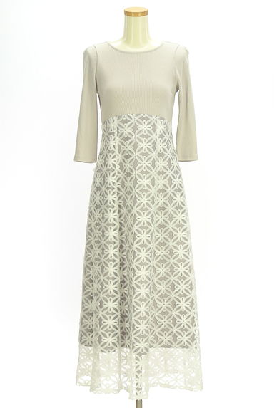 JILL by JILLSTUART（ジルバイジルスチュアート）の古着「花柄チュールロングワンピース（ワンピース・チュニック）」大画像１へ