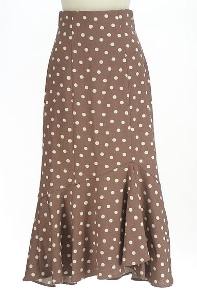 JILL by JILLSTUART（ジルバイジルスチュアート）の古着「裾フリルドットロングスカート（ロングスカート・マキシスカート）」大画像１へ