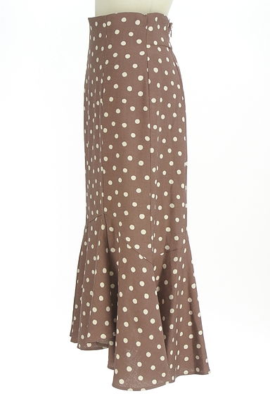 JILL by JILLSTUART（ジルバイジルスチュアート）の古着「裾フリルドットロングスカート（ロングスカート・マキシスカート）」大画像３へ