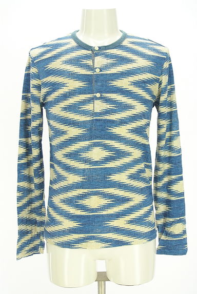 POLO RALPH LAUREN（ポロラルフローレン）の古着「ネイティブ柄ヘンリーネックカットソー（カットソー・プルオーバー）」大画像１へ