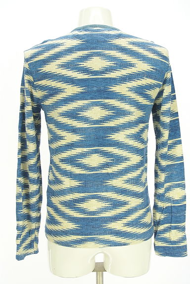 POLO RALPH LAUREN（ポロラルフローレン）の古着「ネイティブ柄ヘンリーネックカットソー（カットソー・プルオーバー）」大画像２へ