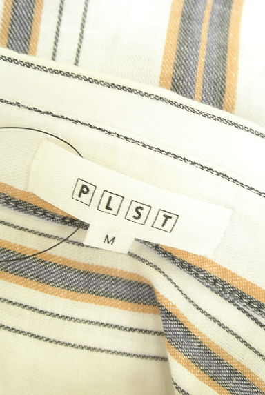 PLST（プラステ）の古着「ストライプ綿麻シャツ（ブラウス）」大画像６へ