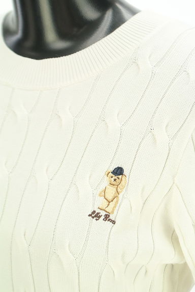 Lily Brown（リリーブラウン）の古着「ワンポイントケーブルニット（ニット）」大画像４へ