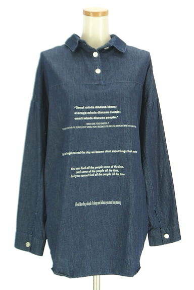 CYNICAL（シニカル）の古着「前後着ロゴデニムシャツ（ブラウス）」大画像５へ