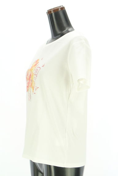Stola.（ストラ）の古着「花柄×ラメプリントTシャツ（Ｔシャツ）」大画像３へ