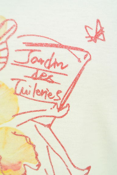 Stola.（ストラ）の古着「花柄×ラメプリントTシャツ（Ｔシャツ）」大画像５へ