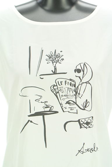 Stola.（ストラ）の古着「前後切替フレンチスリーブTシャツ（Ｔシャツ）」大画像４へ