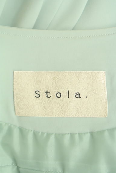 Stola.（ストラ）の古着「ベルト付きノーカラーロングコート（コート）」大画像６へ