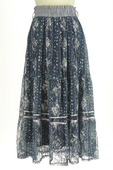 axes femme（アクシーズファム）の古着「花柄レースロングスカート（ロングスカート・マキシスカート）」大画像１へ