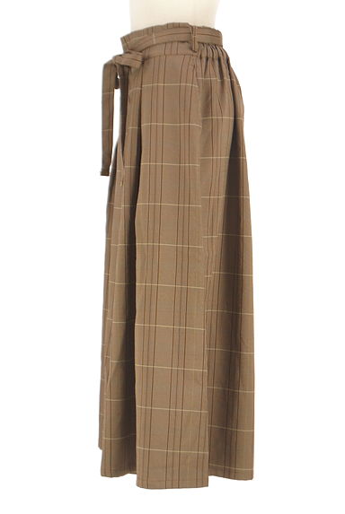 axes femme（アクシーズファム）の古着「ベルト付きチェックワイドパンツ（パンツ）」大画像３へ