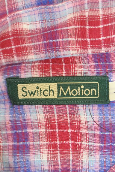Crocodile（クロコダイル）の古着「Switch Motion ７分袖バンドカラーチェック柄シャツ（ブラウス）」大画像６へ