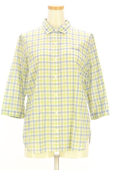 Crocodile（クロコダイル）の古着「Switch Motion ７分袖チェック柄シアーシャツ（カジュアルシャツ）」大画像１へ