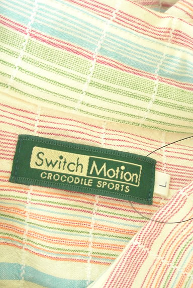 Crocodile（クロコダイル）の古着「SWITCH MOTION CROCODILE 7分袖ボーダーシャツ（カジュアルシャツ）」大画像６へ