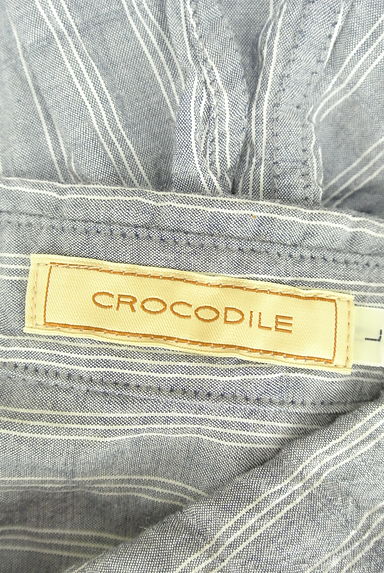 Crocodile（クロコダイル）の古着「ストライプシアサッカーシャツ（カジュアルシャツ）」大画像６へ