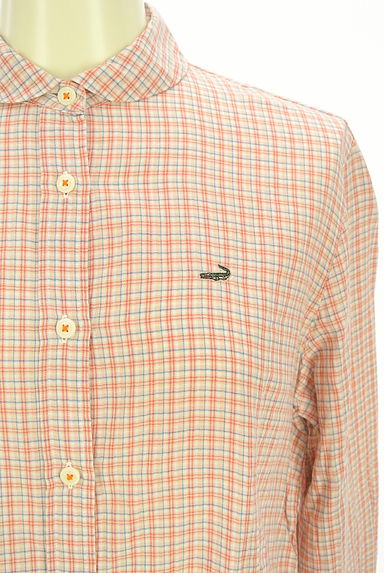 Crocodile（クロコダイル）の古着「ラウンドヘムチェックシャツ（ブラウス）」大画像４へ