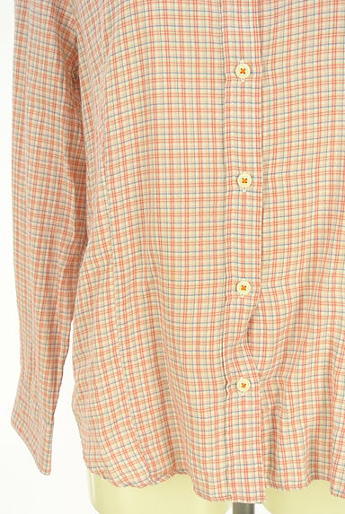 Crocodile（クロコダイル）の古着「ラウンドヘムチェックシャツ（ブラウス）」大画像５へ