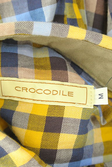 Crocodile（クロコダイル）の古着「ヨークピコレース付きチェック柄シャツ（ブラウス）」大画像６へ