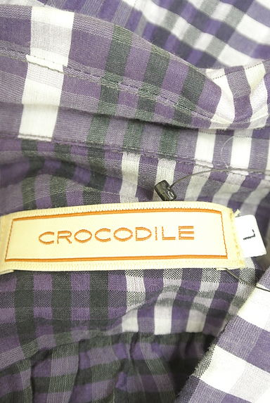 Crocodile（クロコダイル）の古着「チェック柄シアーシャツ（ブラウス）」大画像６へ