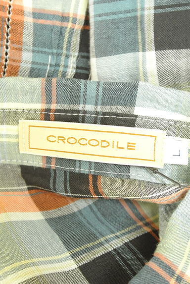 Crocodile（クロコダイル）の古着「ピンタックチェック柄シャツ（ブラウス）」大画像６へ