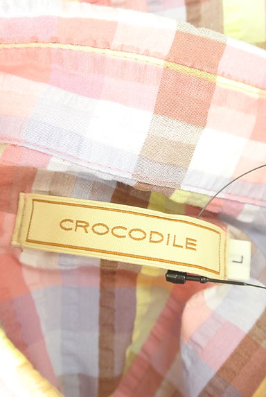 Crocodile（クロコダイル）の古着「シアサッカー地チェック柄シャツ（カジュアルシャツ）」大画像６へ