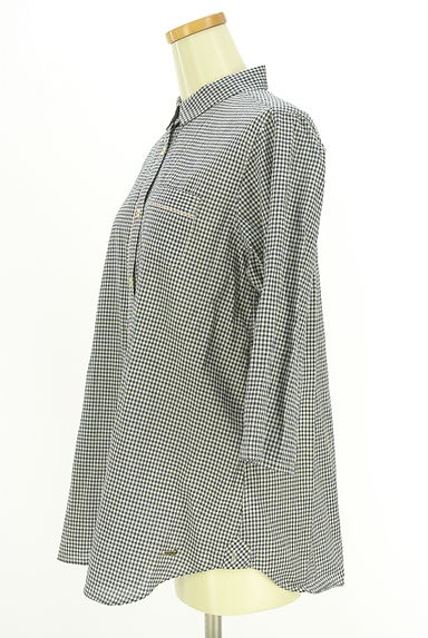 Crocodile（クロコダイル）の古着「２ＷＡＹ８分袖ギンガムチェック柄シャツ（ブラウス）」大画像３へ