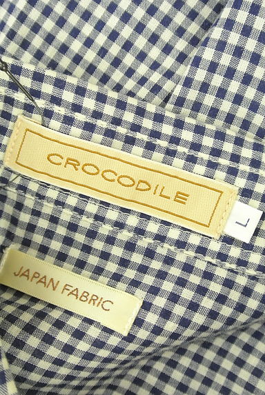 Crocodile（クロコダイル）の古着「２ＷＡＹ８分袖ギンガムチェック柄シャツ（ブラウス）」大画像６へ