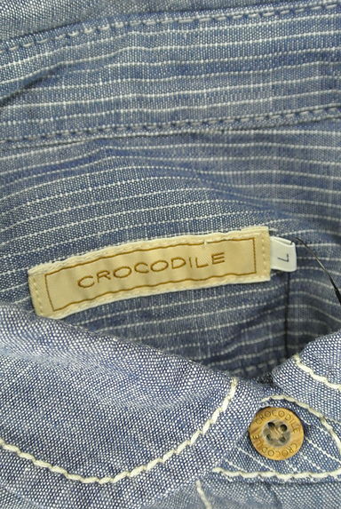 Crocodile（クロコダイル）の古着「ワンポイント刺繍シャンブレーシャツ（カジュアルシャツ）」大画像６へ