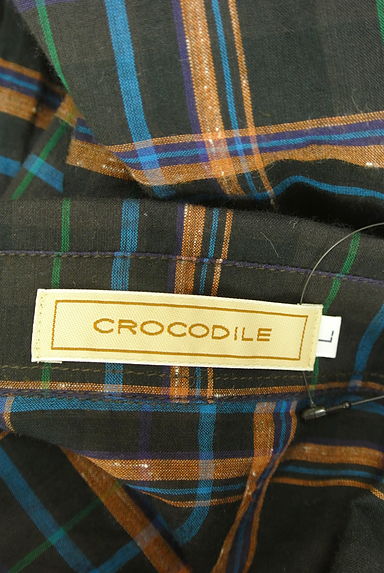 Crocodile（クロコダイル）の古着「七分袖ピンタックチェックシャツ（ブラウス）」大画像６へ