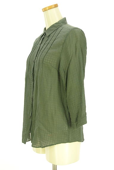 Crocodile（クロコダイル）の古着「７分袖チェック柄シアーブラウス（ブラウス）」大画像３へ