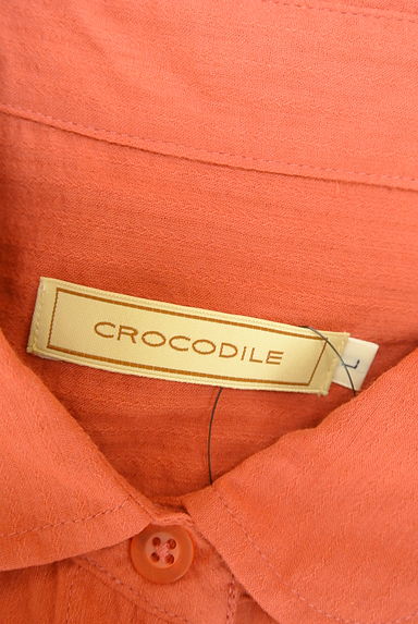 Crocodile（クロコダイル）の古着「９分袖ストライプシアーシャツ（カジュアルシャツ）」大画像６へ