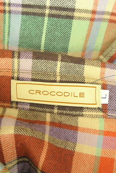 Crocodile（クロコダイル）の古着「チェック柄ラウンドヘムシャツ（カジュアルシャツ）」大画像６へ