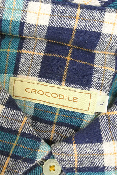Crocodile（クロコダイル）の古着「ラウンドヘムチェックシャツ（カジュアルシャツ）」大画像６へ
