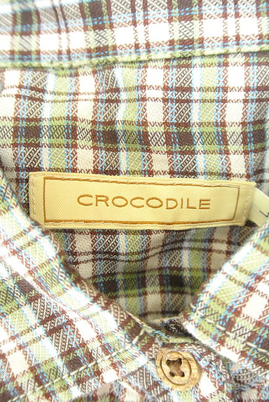 Crocodile（クロコダイル）の古着「８分袖チェックシャツ（カジュアルシャツ）」大画像６へ