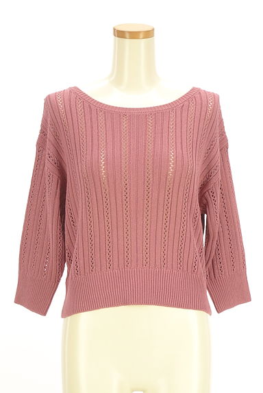 PROPORTION BODY DRESSING（プロポーションボディ ドレッシング）の古着「透かし編み七分袖ニット（ニット）」大画像１へ