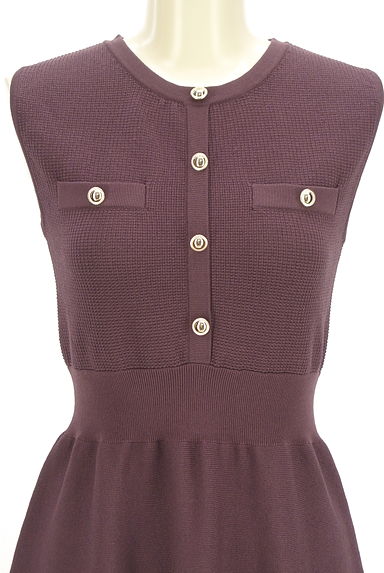 PROPORTION BODY DRESSING（プロポーションボディ ドレッシング）の古着「膝下丈ニットフレアワンピース（ワンピース・チュニック）」大画像４へ