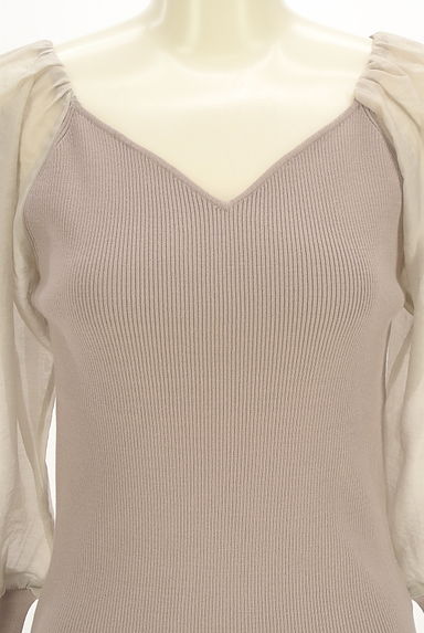 PROPORTION BODY DRESSING（プロポーションボディ ドレッシング）の古着「シアーボリューム袖リブニット（ニット）」大画像４へ