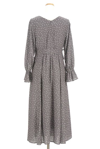 PROPORTION BODY DRESSING（プロポーションボディ ドレッシング）の古着「ドットロングシフォンワンピース（ワンピース・チュニック）」大画像２へ