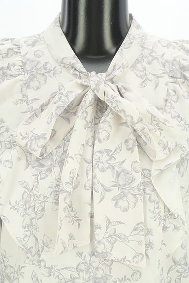 PROPORTION BODY DRESSING（プロポーションボディ ドレッシング）の古着「花柄フリルボウタイブラウス（カットソー・プルオーバー）」大画像４へ