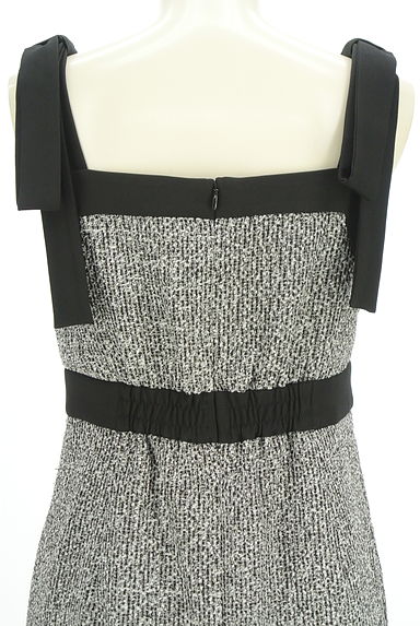 PROPORTION BODY DRESSING（プロポーションボディ ドレッシング）の古着「肩リボンツイードロングワンピース（キャミワンピース）」大画像５へ