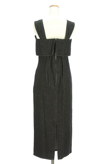 PROPORTION BODY DRESSING（プロポーションボディ ドレッシング）の古着「ビッグリボンブラックデニムロングワンピース（キャミワンピース）」大画像２へ