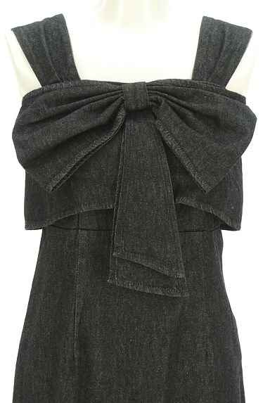 PROPORTION BODY DRESSING（プロポーションボディ ドレッシング）の古着「ビッグリボンブラックデニムロングワンピース（キャミワンピース）」大画像４へ