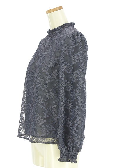 PROPORTION BODY DRESSING（プロポーションボディ ドレッシング）の古着「フリルハイネック総レースカットソー（カットソー・プルオーバー）」大画像３へ