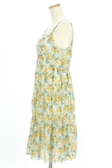 axes femme（アクシーズファム）の古着「花柄シフォンティアードキャミワンピース（キャミワンピース）」大画像３へ