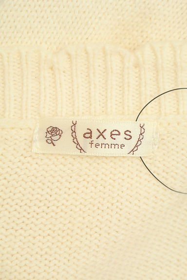 axes femme（アクシーズファム）の古着「サイドシフォンプリーツ膝丈ニットワンピ（ワンピース・チュニック）」大画像６へ