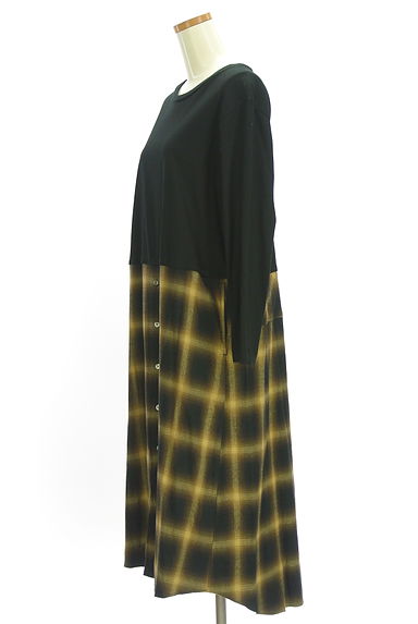 ZUCCa（ズッカ）の古着「チェックシャツ切替ワンピース（ワンピース・チュニック）」大画像３へ