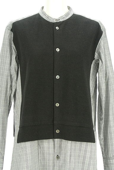 ZUCCa（ズッカ）の古着「ニット切替チェック柄シャツワンピース（ワンピース・チュニック）」大画像４へ